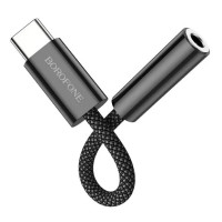 Перехідник Borofone BV15 Type-C - 3.5 Чорний Перехідник Borofone BV15 Type-C - 3.5 Чорний