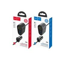 Автомобильное зарядное устройство Hoco Z35A 2.4A 3USB Grey, Серый