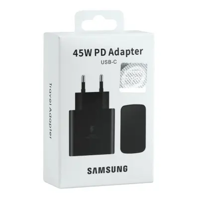 Мережевий зарядний пристрій Samsung 45W Black, Чорний