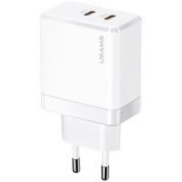 Сетевое зарядное устройство Usams T54 Gan 40W 2PD White, Белый Сетевое зарядное устройство Usams T54 Gan 40W 2PD White, Белый