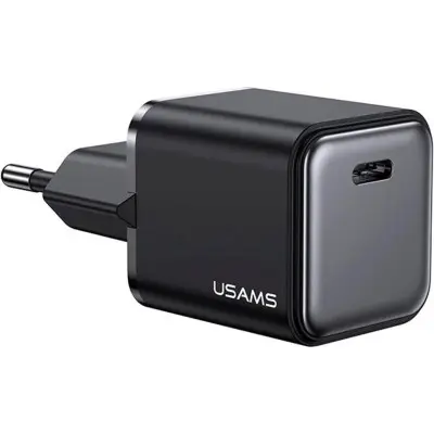 Мережевий зарядний пристрій Usams US-CC183 20W PD Black, Чорний
