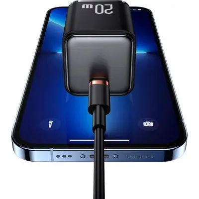 Мережевий зарядний пристрій Usams US-CC183 20W PD Black, Чорний