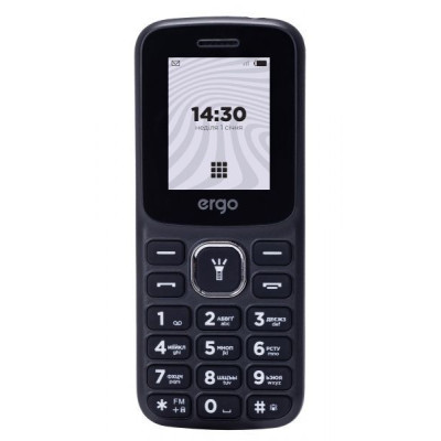 Мобильный телефон Ergo B182 Dual Sim Black, черный