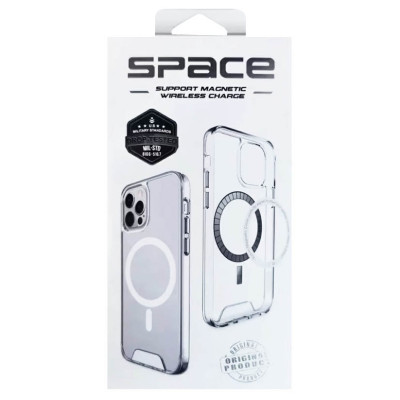 Чехол накладка Space MagSafe iPhone 16 Pro Max Прозрачная