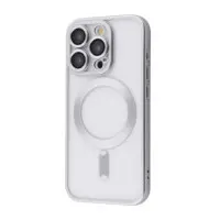Чехол Накладка Metal Matte MagSafe iPhone 15 Pro Серебро