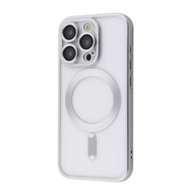 Чохол Накладка Metal Matte MagSafe iPhone 15 Pro Срібна Чохол Накладка Metal Matte MagSafe iPhone 15 Pro Срібна