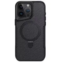 Чехол накладка Metal Buttons with MagSafe Carbon Ring iPhone 15 Pro Max Черная