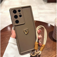 Накладка Beige Heart Gold Samsung S938 S25 Ultra Коричневая Накладка Beige Heart Gold Samsung S938 S25 Ultra Коричневая