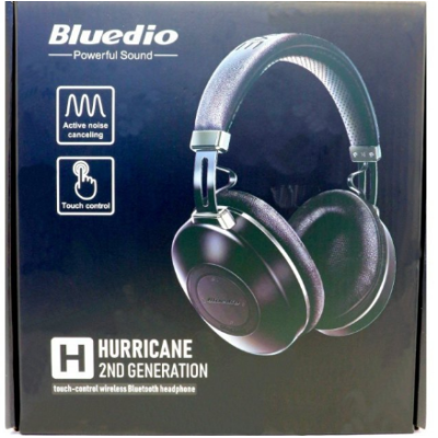 Безпровідні Bluetooth-навушники Bluedio Turbine H2 Black, чорні
