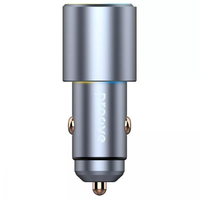 Автомобильное зарядное устройство Double Energy Plus (Type-C+Type-C) 50W Grey, Серый