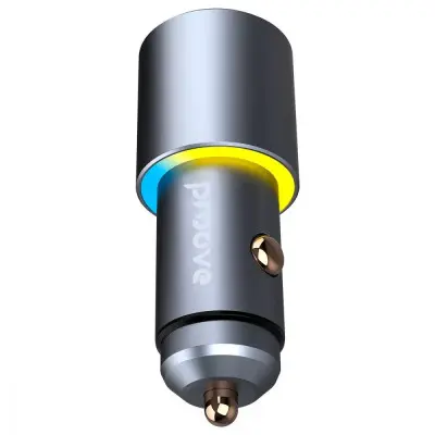 Автомобільний зарядний пристрій Double Energy Plus (Type-C+Type-C) 50W Grey, Cірий