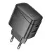Мережевий зарядний пристрій Hoco CS61A USB-A/USB-C (30W) Black, Чорний