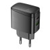 Мережевий зарядний пристрій Hoco CS61A USB-A/USB-C (30W) Black, Чорний