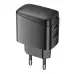 Мережевий зарядний пристрій Hoco CS61A USB-A/USB-C (30W) Black, Чорний