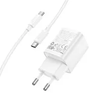 Сетевое зарядное устройство  C149A 1PD+1USB 30W + Type-C to Type-C White, Белый