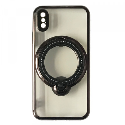 Чехол накладка Shining Holder MagSafe iPhone X Черная