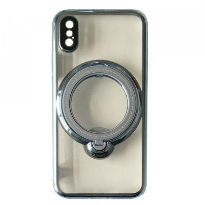 Чехол накладка Shining Holder MagSafe iPhone X Синяя