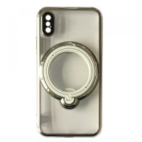 Чехол накладка Shining Holder MagSafe iPhone X Серебряная Чехол накладка Shining Holder MagSafe iPhone X Серебряная