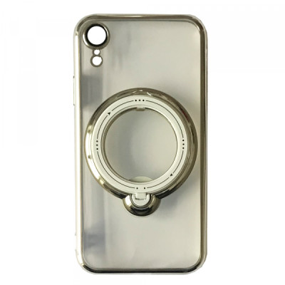 Чехол накладка Shining Holder MagSafe iPhone XR Серебряная