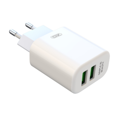 Мережевий зарядний пристрій XO L85C Type-C 2USB 2.4A (12W) White, Білий