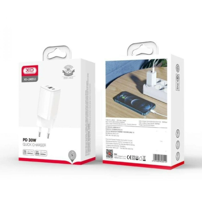 Сетевое зарядное устройство L96 PD+QC3.0 1USB+1USB-C 30W White, Белый