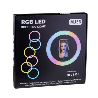 Кільцева лампа для селфі MJ-36 36см RGB Кільцева лампа для селфі MJ-36 36см RGB