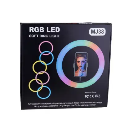 Кільцева лампа для селфі MJ-38 38см RGB Кільцева лампа для селфі MJ-38 38см RGB