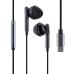 Провідні вакуумні навушники-гарнітура Yison X6 Type-C Black, чорний