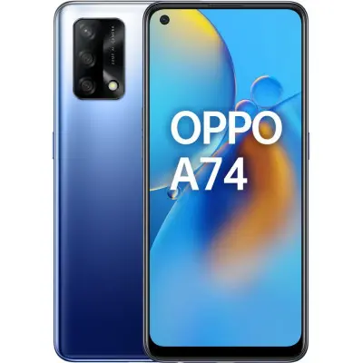 Смартфон OPPO A74 4/128GB Midnight Blue, блакитний Смартфон OPPO A74 4/128GB Midnight Blue, блакитний