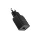 Сетевое зарядное устройство Borofone USB BA19A Nimble 1A Black, Чёрный