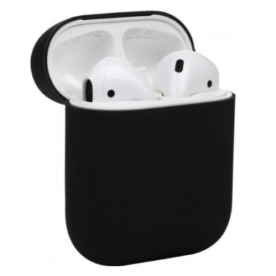 Чехол для наушников AirPods Slim Color Box + Черный