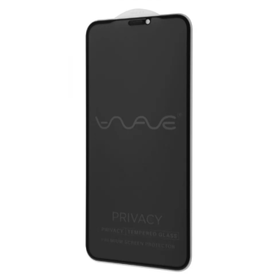 Защитное стекло Wave Privacy 5D iPhone 15 Чёрное
