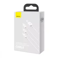 Кабель дата Baseus Superior 3in1 L+T+M 1.5м Белый