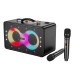 Колонка Bluetooth Hoco HA8 + 2 микрофона Black, Чёрный