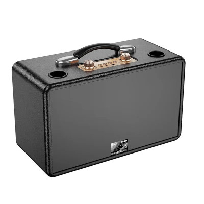 Колонка Bluetooth Hoco HA8 + 2 микрофона Black, Чёрный