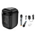 Колонка Bluetooth Hoco HA13 + 2 микрофона Black, Чёрный