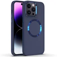 Чохол накладка Bonbon Metal MagSafe iPhone 12/12 Pro Синя / Navy Blue