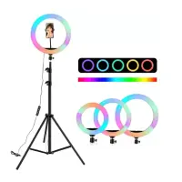 Кільцева лампа для селфі MJ-36 36см RGB Orig