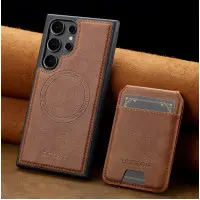 Чехол Накладка Leather Magnet Samsung S938 (S25 Ultra) Коричневая