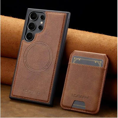 Чехол Накладка Leather Magnet Samsung S938 (S25 Ultra) Коричневая