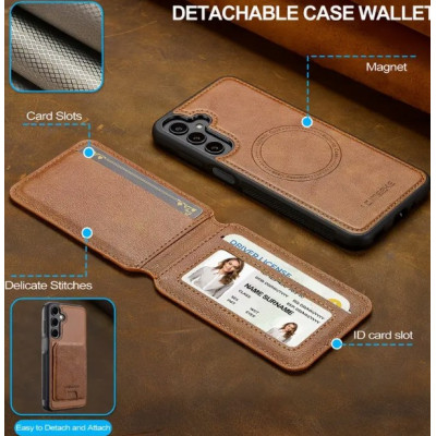 Чехол Накладка Leather Magnet Samsung S938 (S25 Ultra) Коричневая