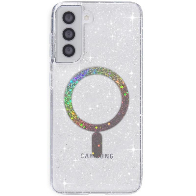 Чехол накладка Eclipse Sparkle (MagFit) Samsung S22 (S901) Прозрачная