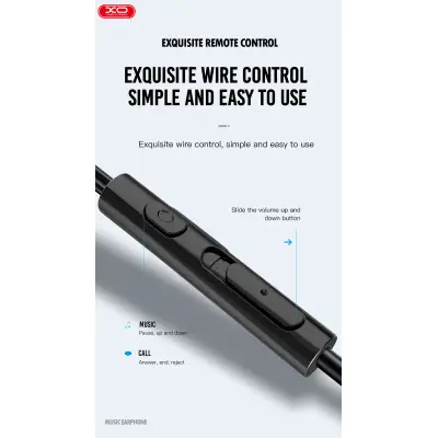 Провідні навушники-вкладиші XO EP29 Type-C Black, чорний Провідні навушники-вкладиші XO EP29 Type-C Black, чорний