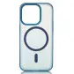 Чохол Накладка Smoky MagSafe iPhone 13 Pro Темно синя