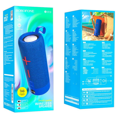 Колонка Bluetooth Borofone BR19 Blue, Синій