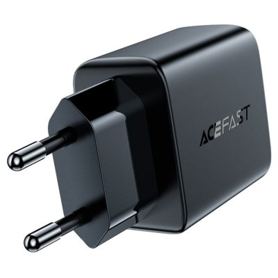 Мережевий зарядний пристрій Acefast A33 18W QC3.0 2USB-A Black, Чорний