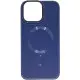 Чехол накладка Bonbon Leather MagSafe iPhone 14 Pro Max Синяя/Navy blue