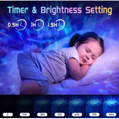 Лазерний нічник проектор Ocean Dream E14A Beige, Бежевий