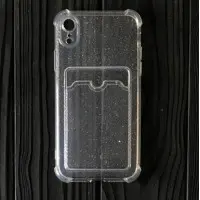 Чехол накладка Card Case Briliant iPhone XR Прозрачная