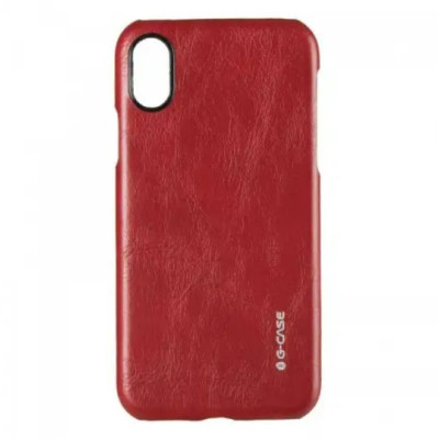 Чехол накладка G-Case Boa Leather iPhone X Красная